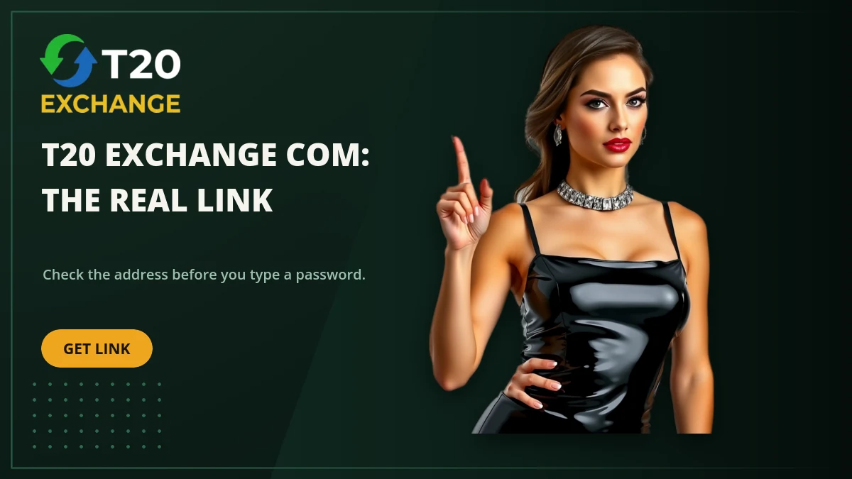 Checking a T20 Exchange com link before entering login details on the sportsbook