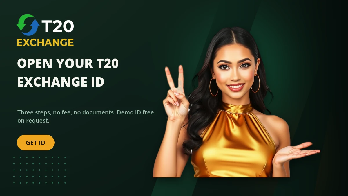 Getting a T20 Exchange ID from the desk on chat with username and password issued in minutes